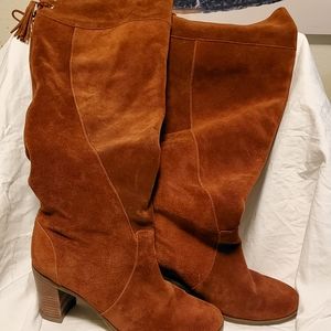 Dr. Scholl's Lydia brown suede over the knee boots
